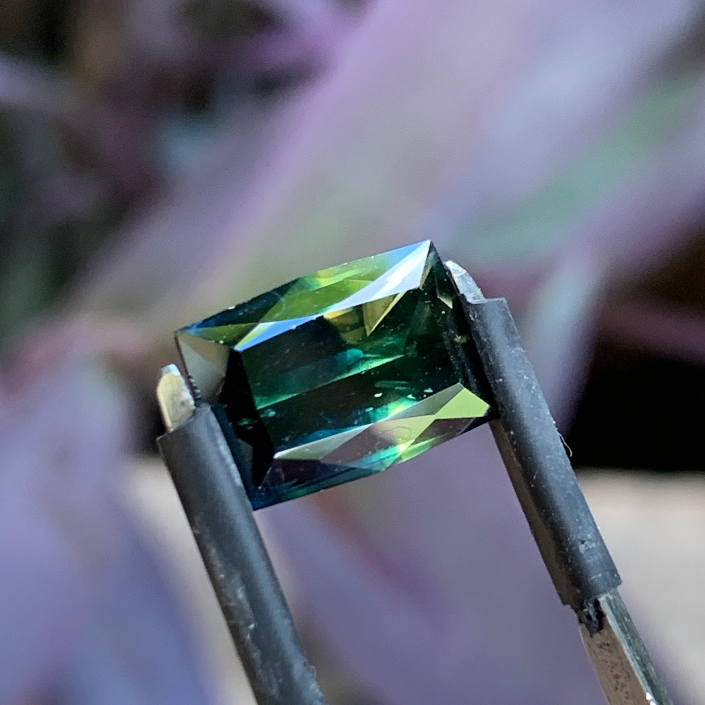 4.4ct Dark emerald cut Australian sapphire