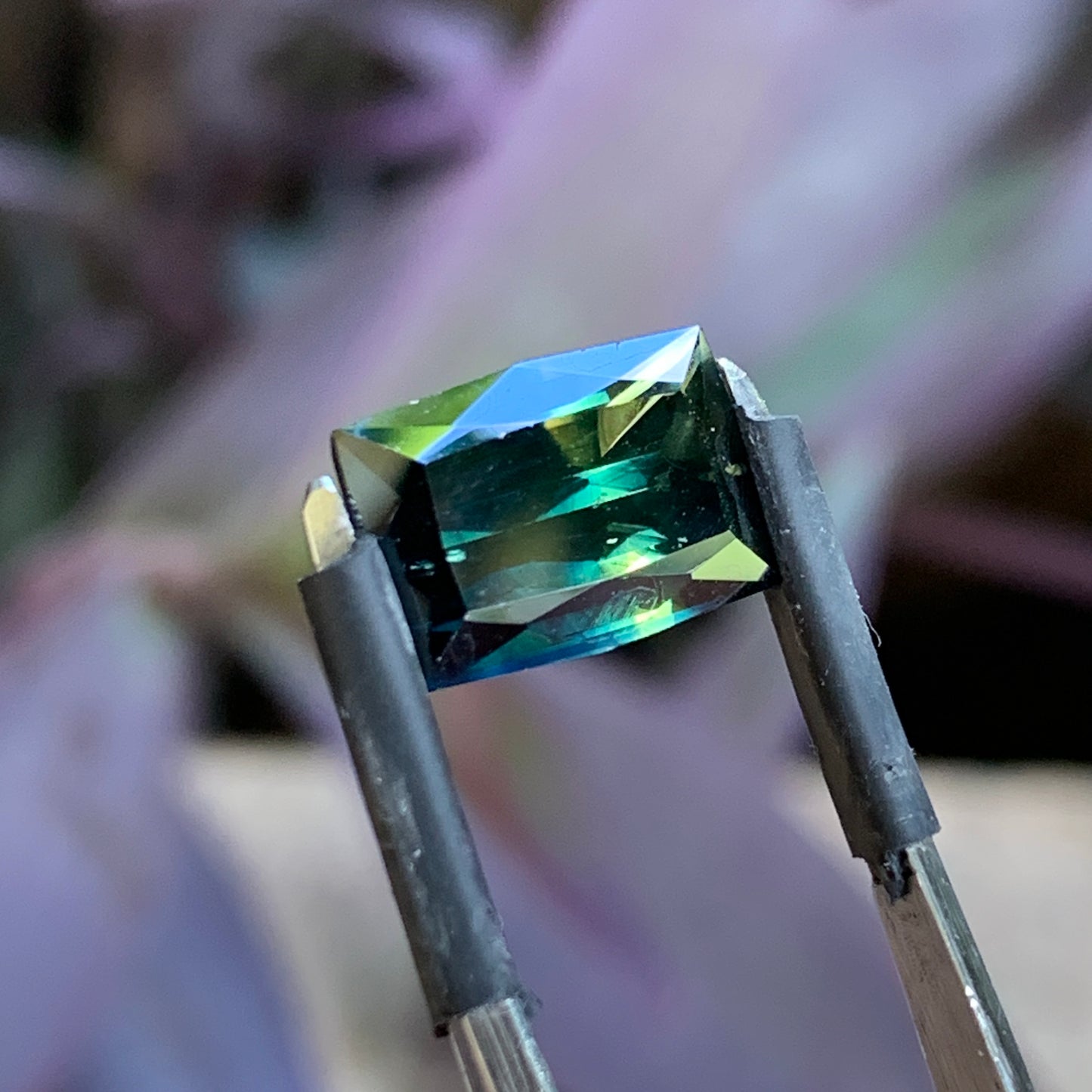 4.4ct Dark emerald cut Australian sapphire