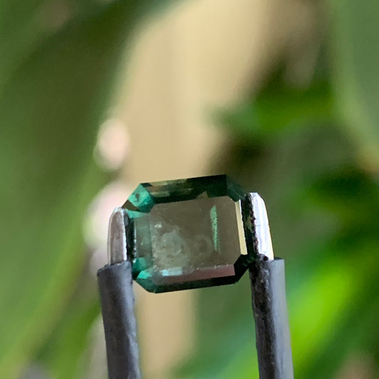 3.0ct emerald cut green Australian sapphire