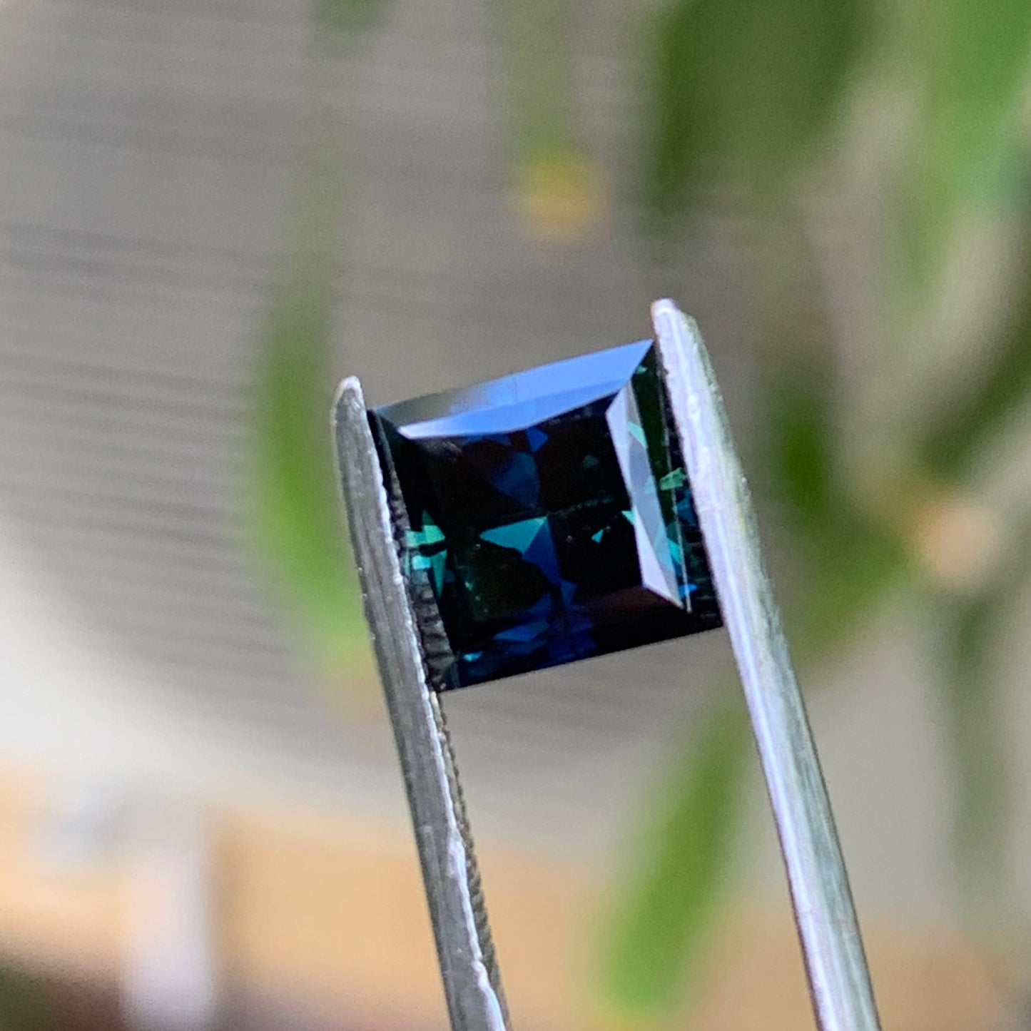 2.2ct Teal Square cut Australian Sapphire