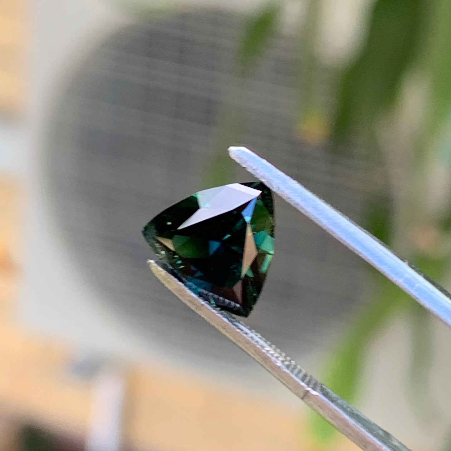 2.28ct Teal Trillion Australian Sapphire