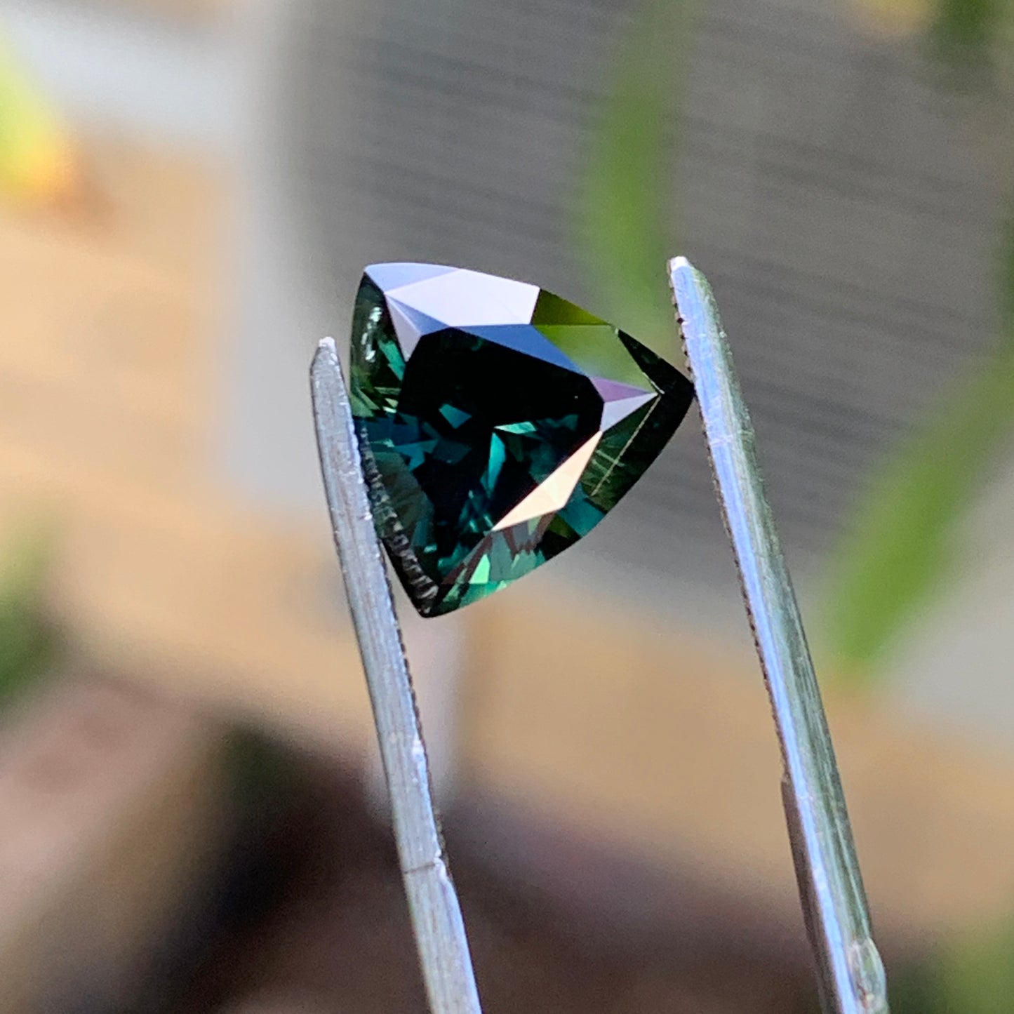 2.28ct Teal Trillion Australian Sapphire