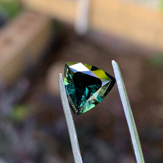 2.3ct Teal Trillion Sapphire Australian