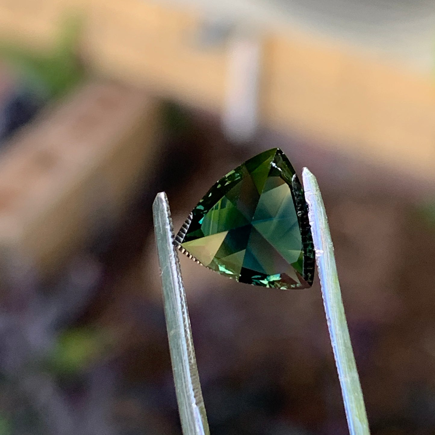 2.3ct Teal Trillion Sapphire Australian