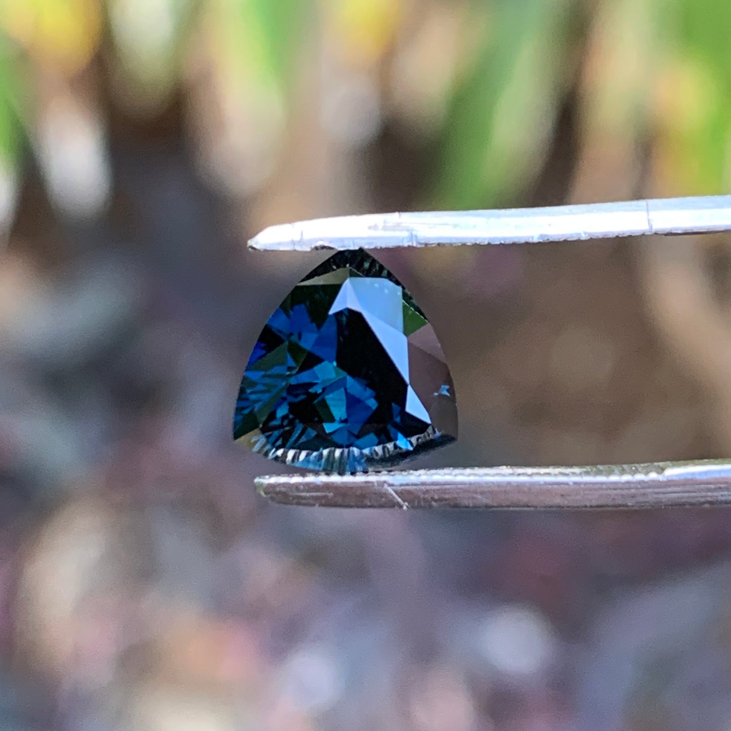 1.63ct Midnight Blue Trillion cut Australian sapphire