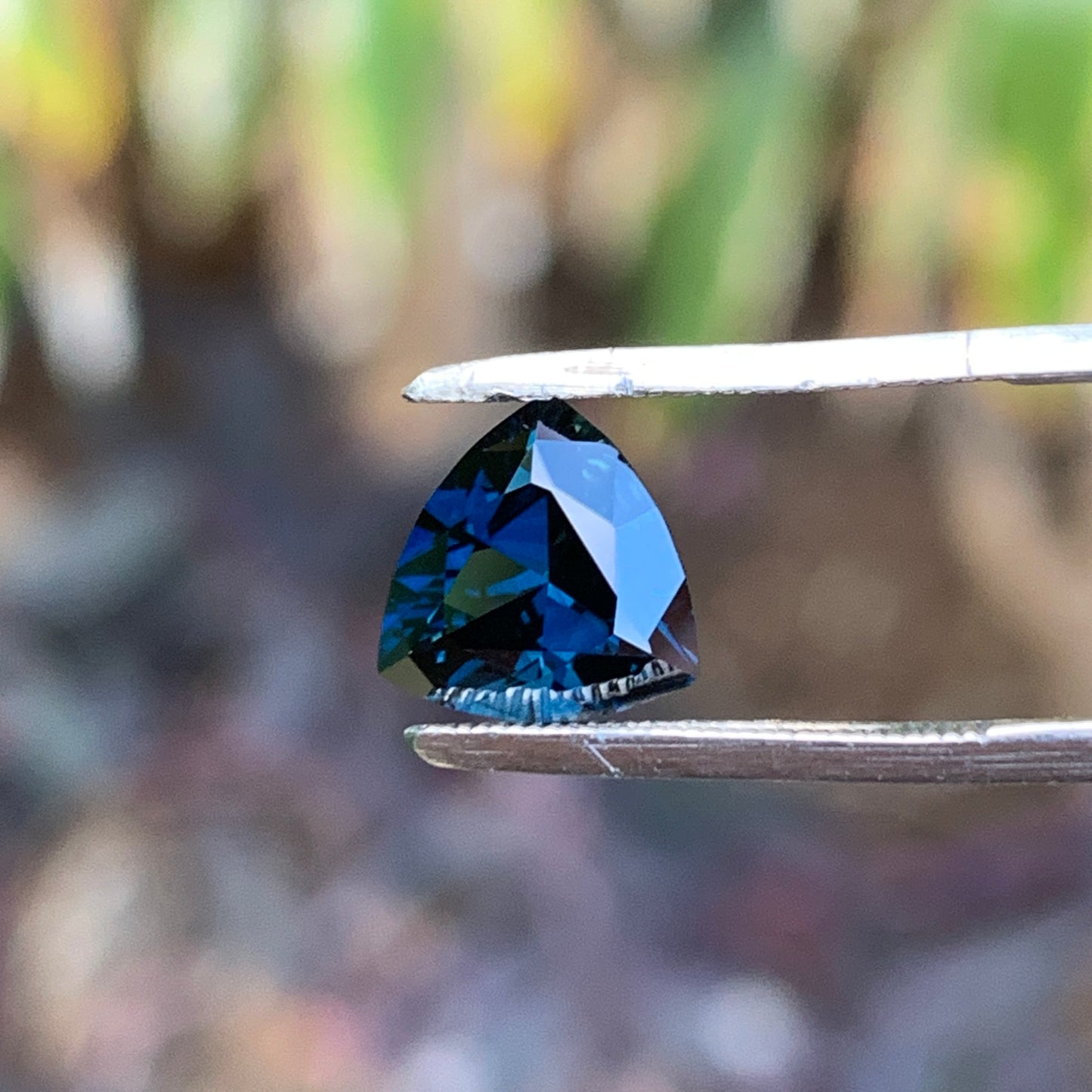1.63ct Midnight Blue Trillion cut Australian sapphire