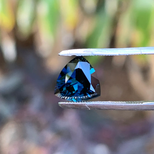 1.63ct Midnight Blue Trillion cut Australian sapphire