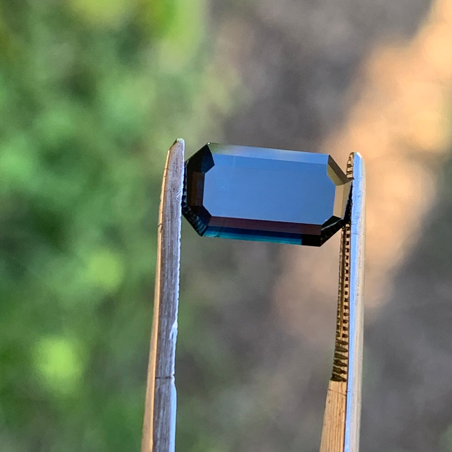 2.41ct Dark Blue Emerald Cut Australian Sapphire