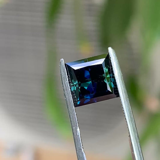 2.2ct Teal Square cut Australian Sapphire