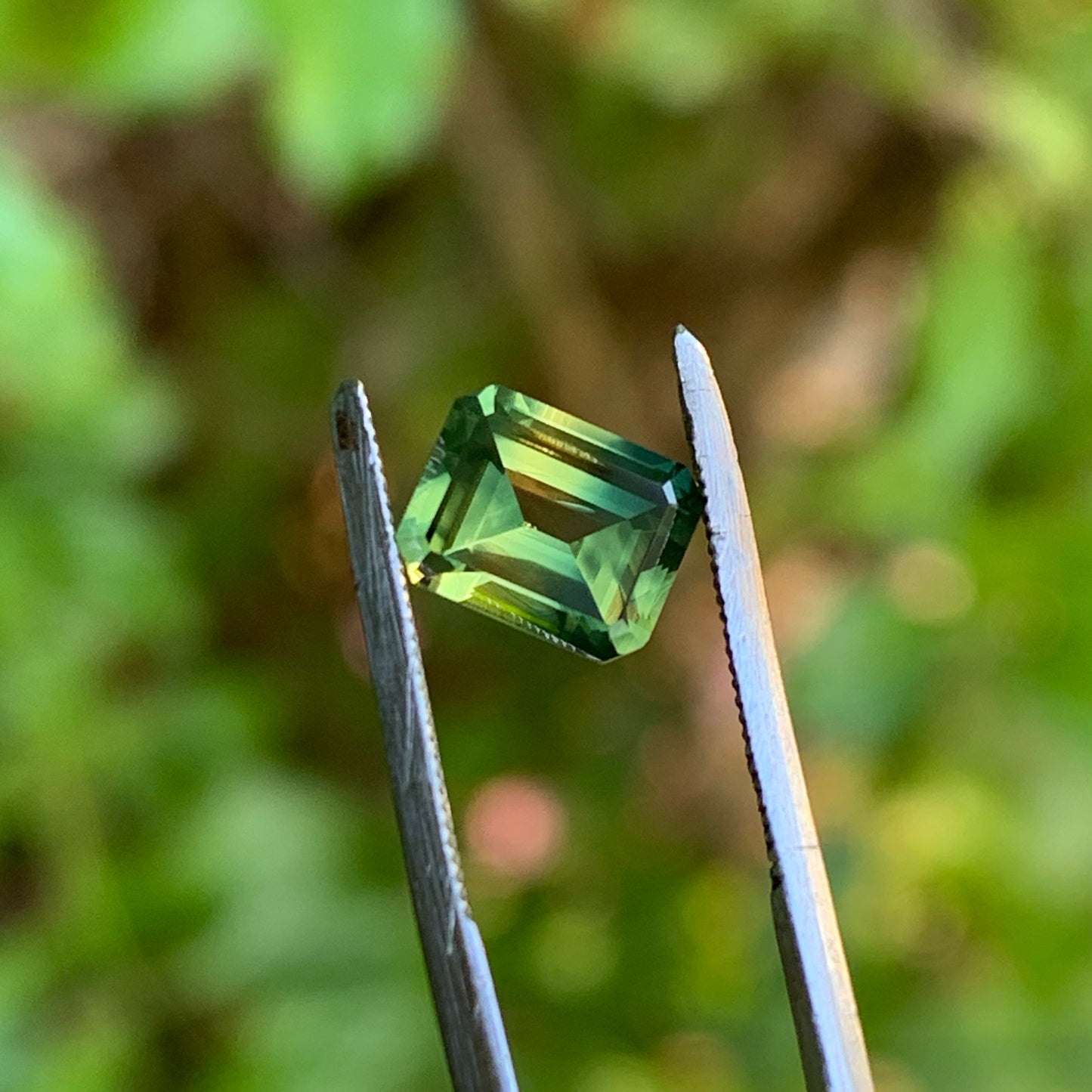 1.32ct Green yellow Parti Sapphire - unheated