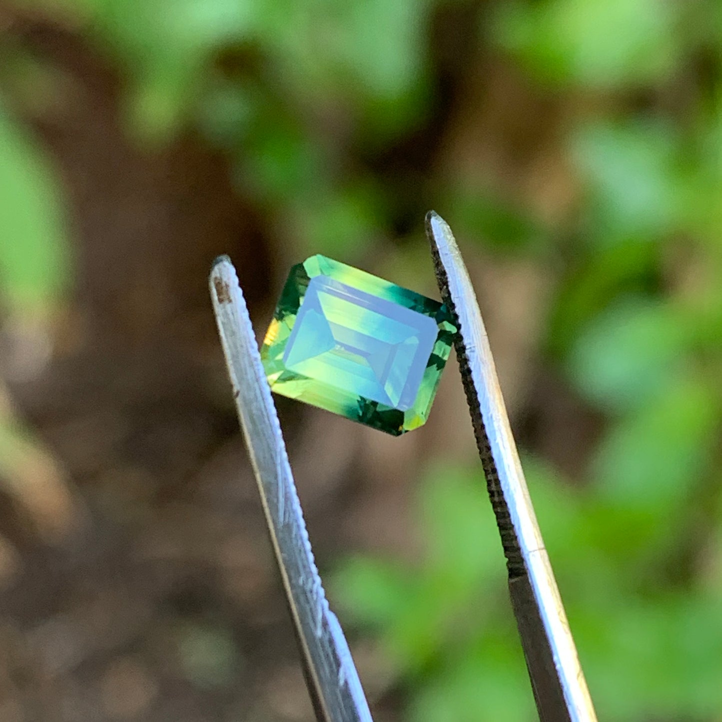 1.32ct Green yellow Parti Sapphire - unheated