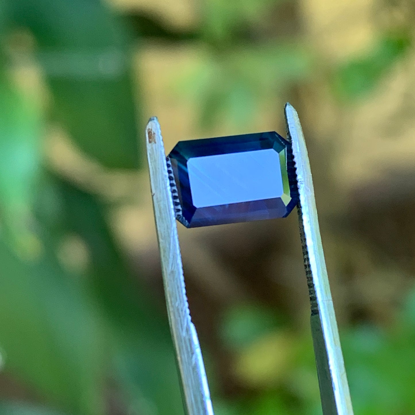 2.01 Midnight Blue shevron - emerald cut Sapphire