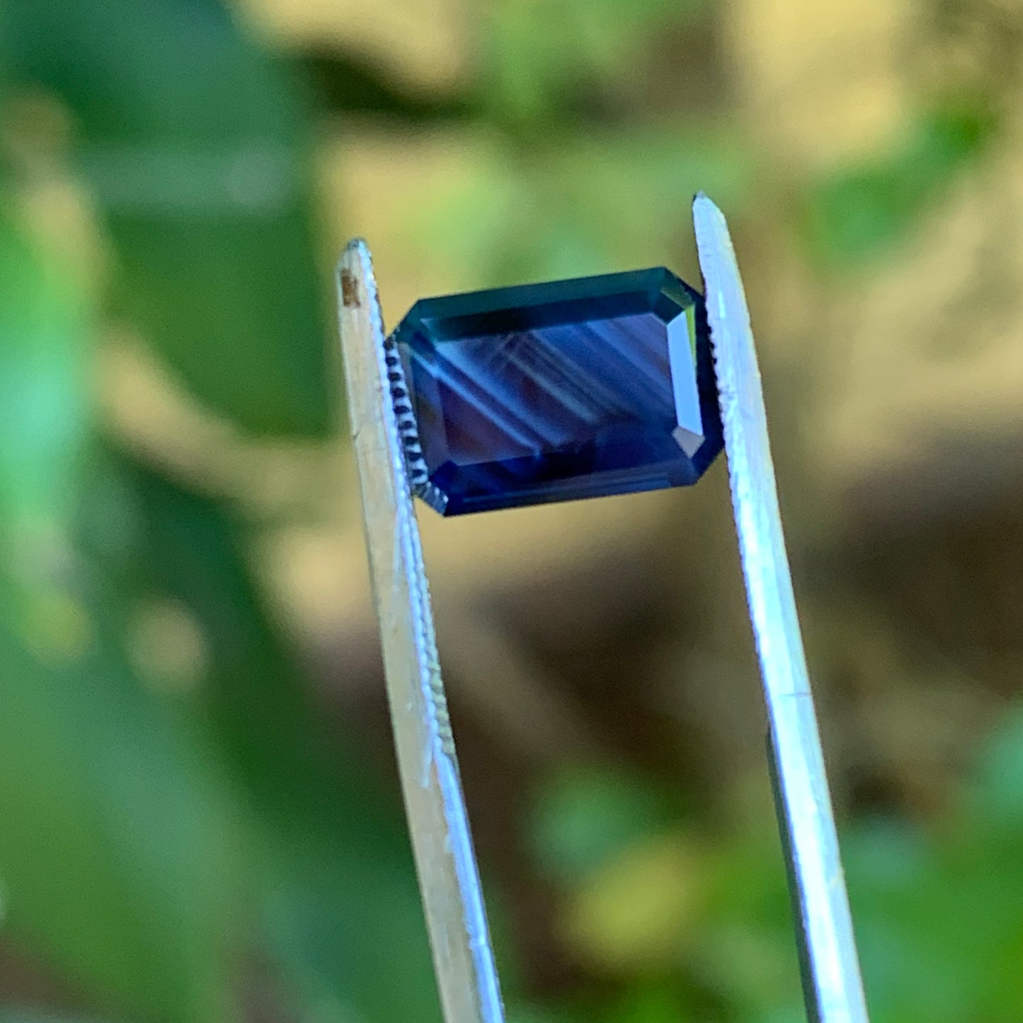 2.01 Midnight Blue shevron - emerald cut Sapphire