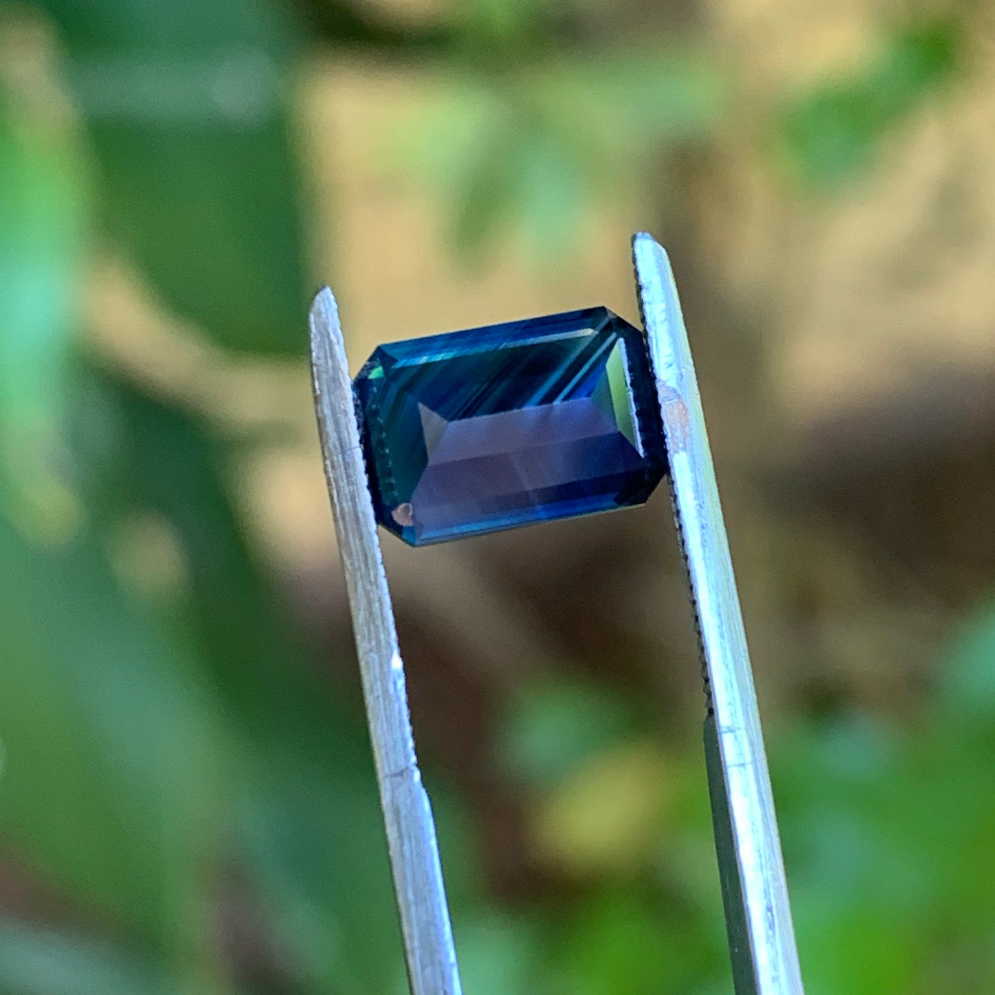 2.01 Midnight Blue shevron - emerald cut Sapphire