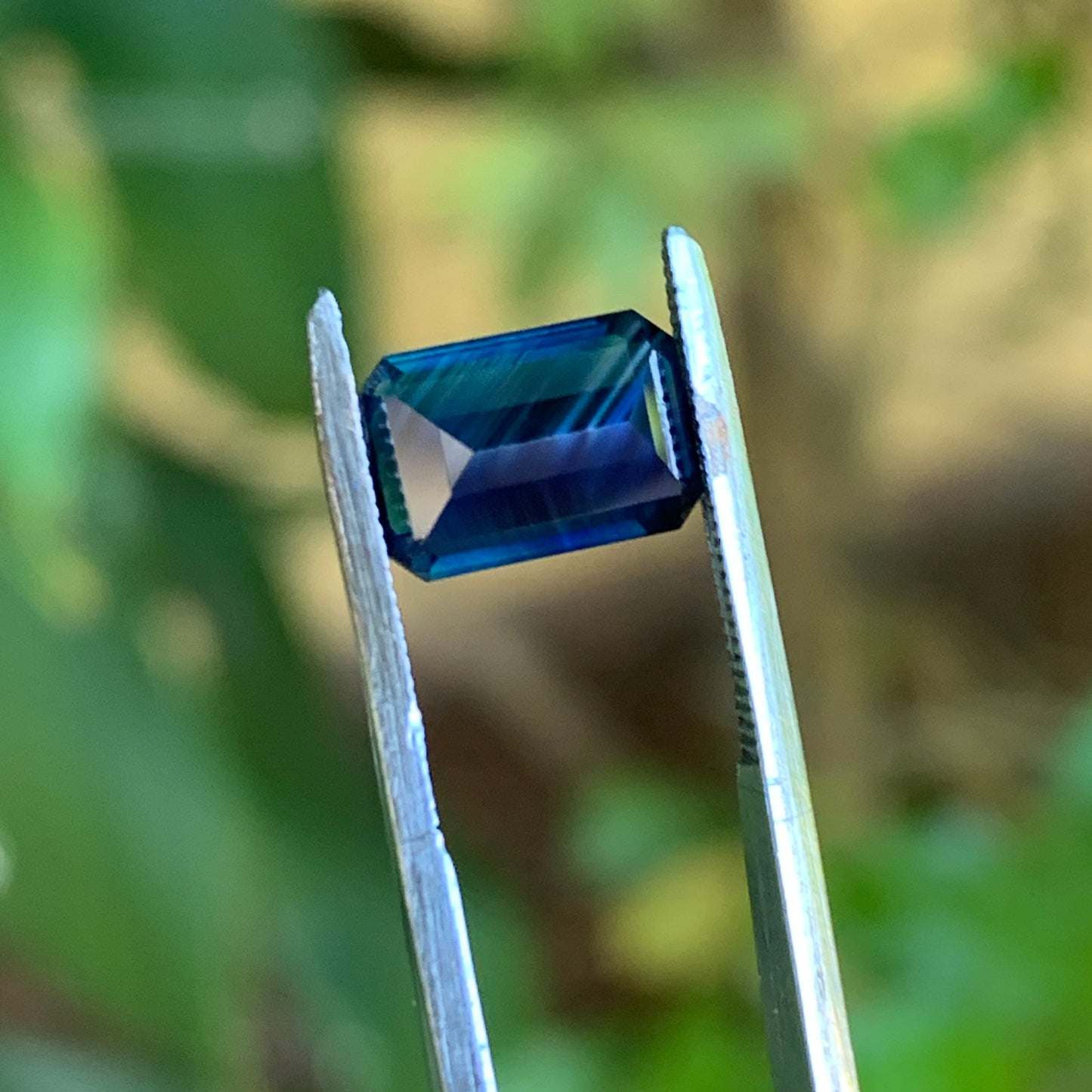 2.01 Midnight Blue shevron - emerald cut Sapphire