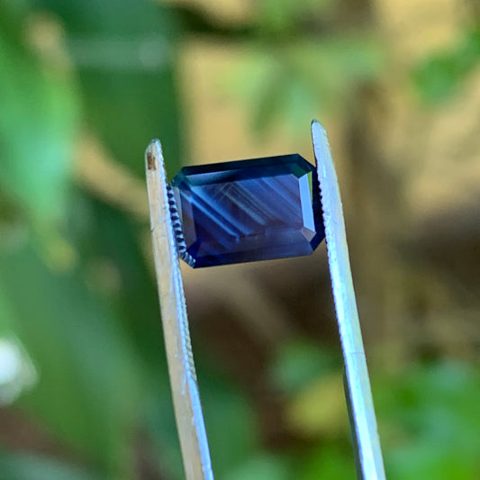 2.01 Midnight Blue shevron - emerald cut Sapphire