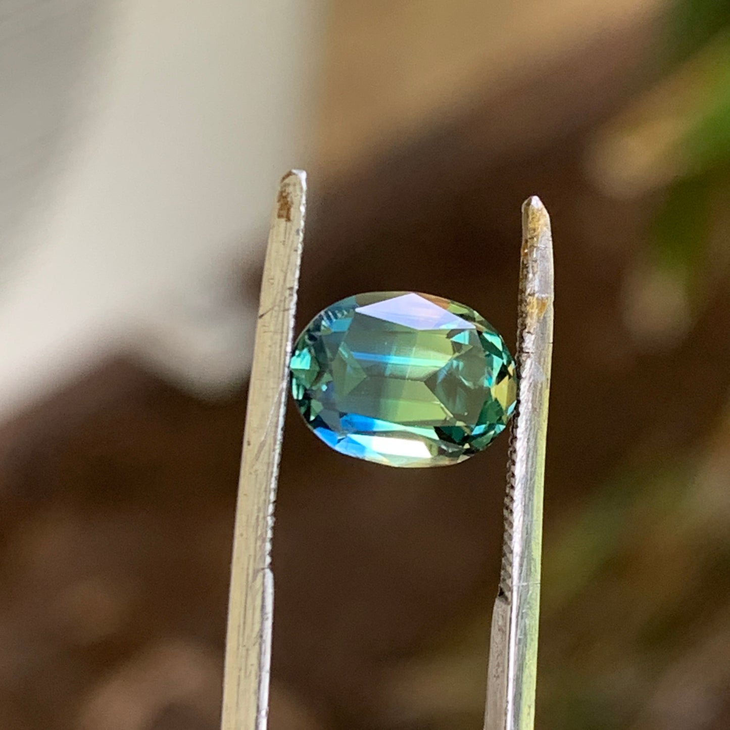 2ct split blue/yellow Parti Sapphire unheated