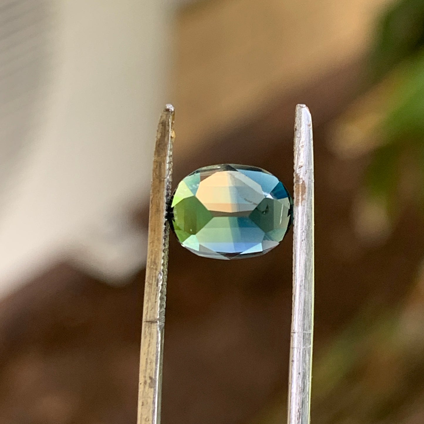 2ct split blue/yellow Parti Sapphire unheated