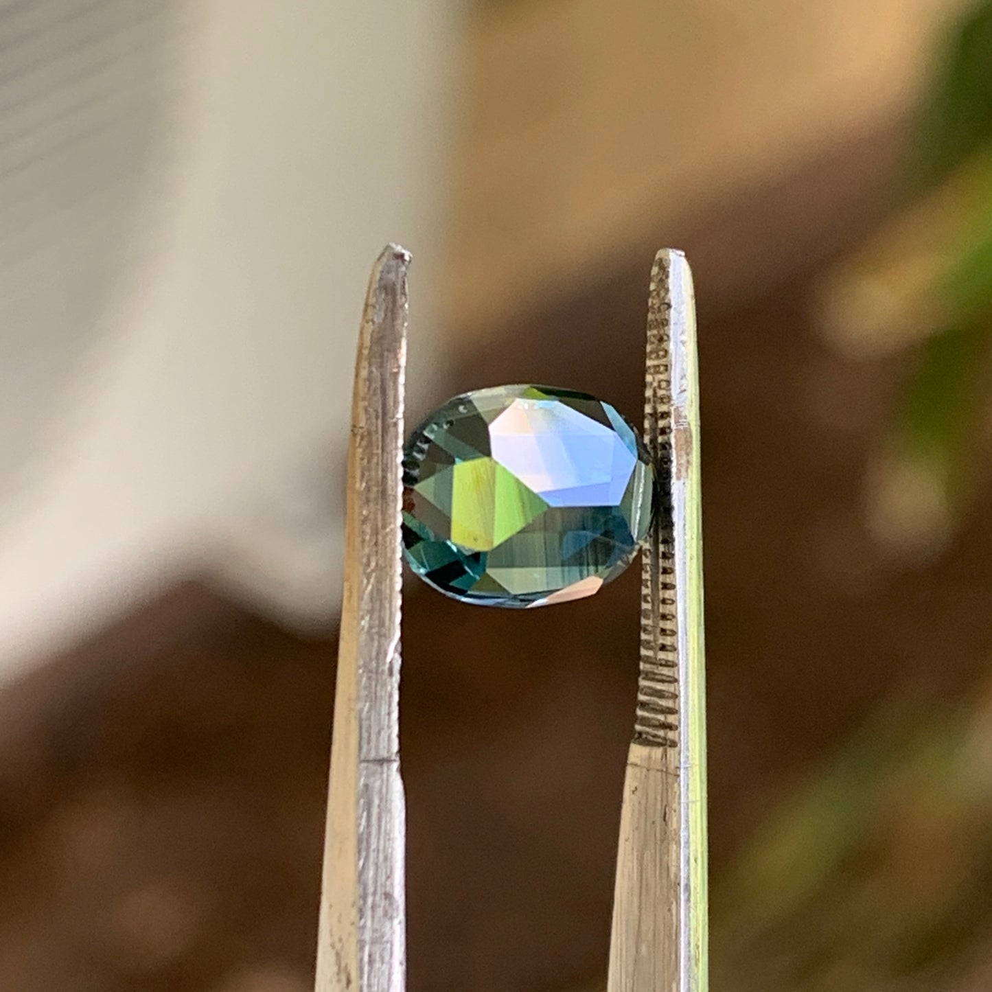 2ct split blue/yellow Parti Sapphire unheated