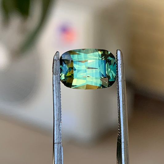 2.3ct cushion cut Australian Parti Sapphire - unheated