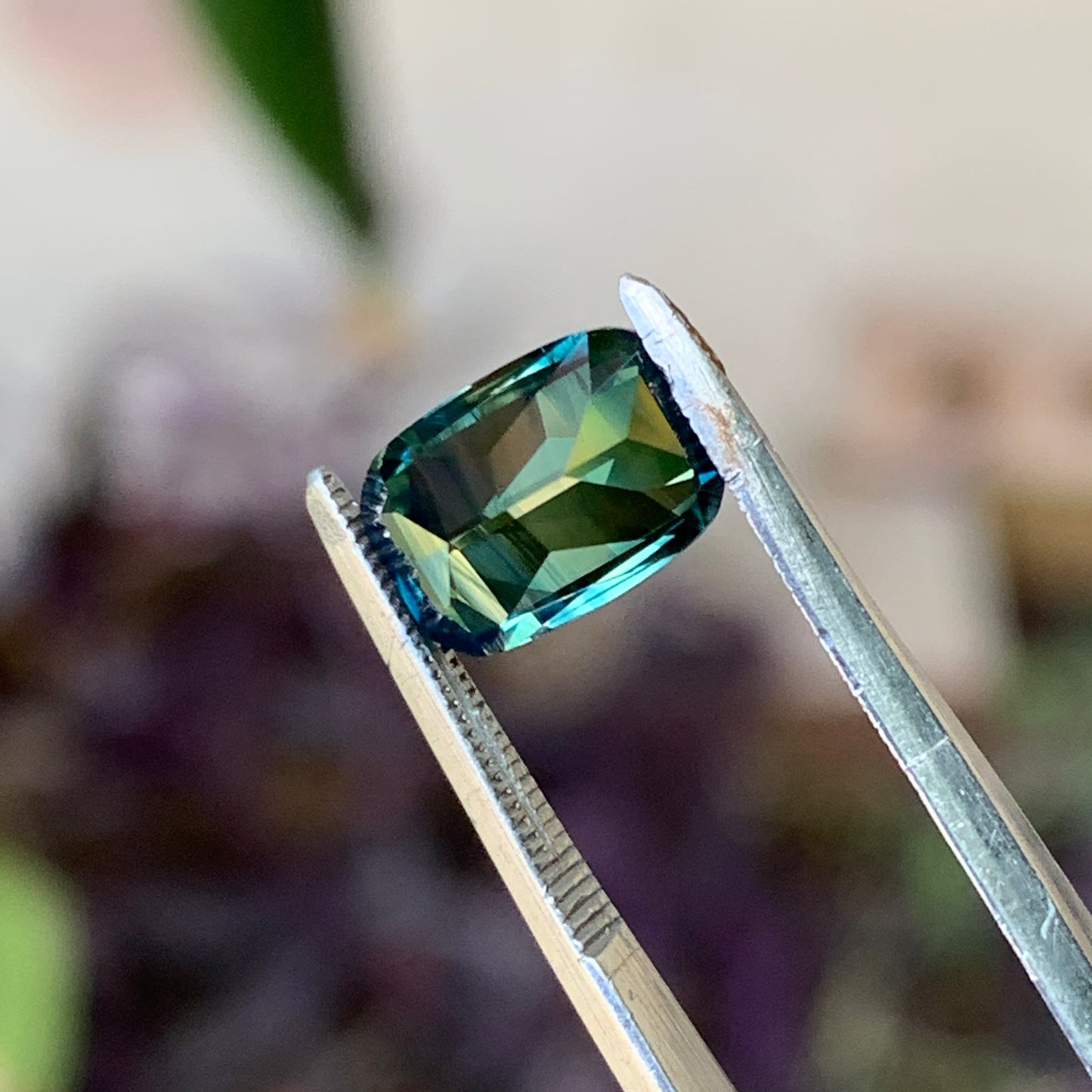 2.3ct cushion cut Australian Parti Sapphire - unheated