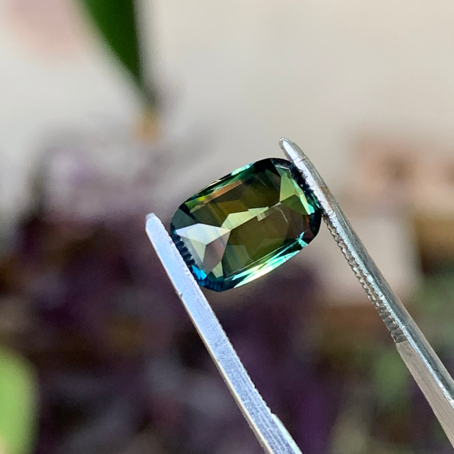 2.3ct cushion cut Australian Parti Sapphire - unheated