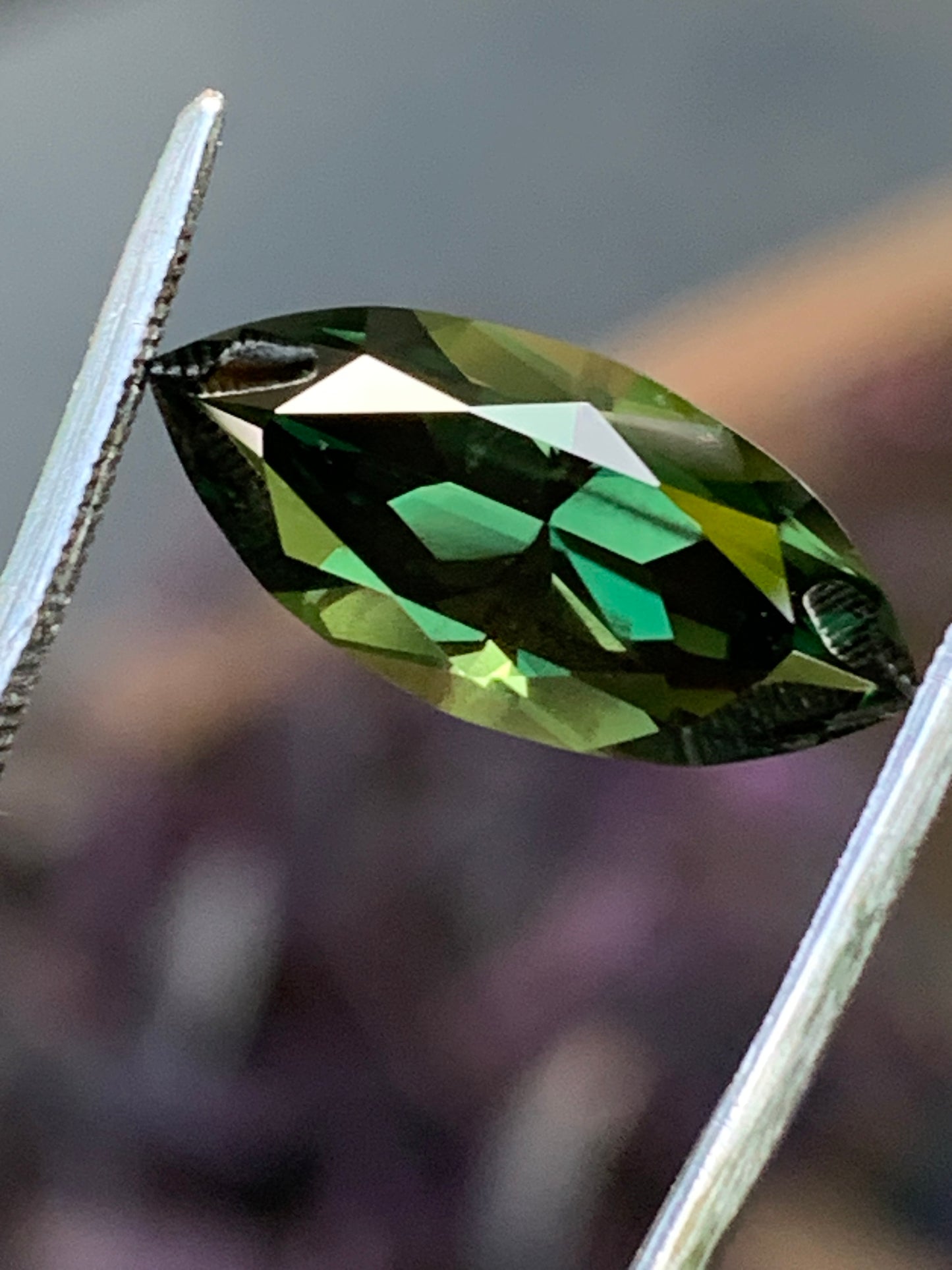 5.06ct Green Marquise sapphire - unheated