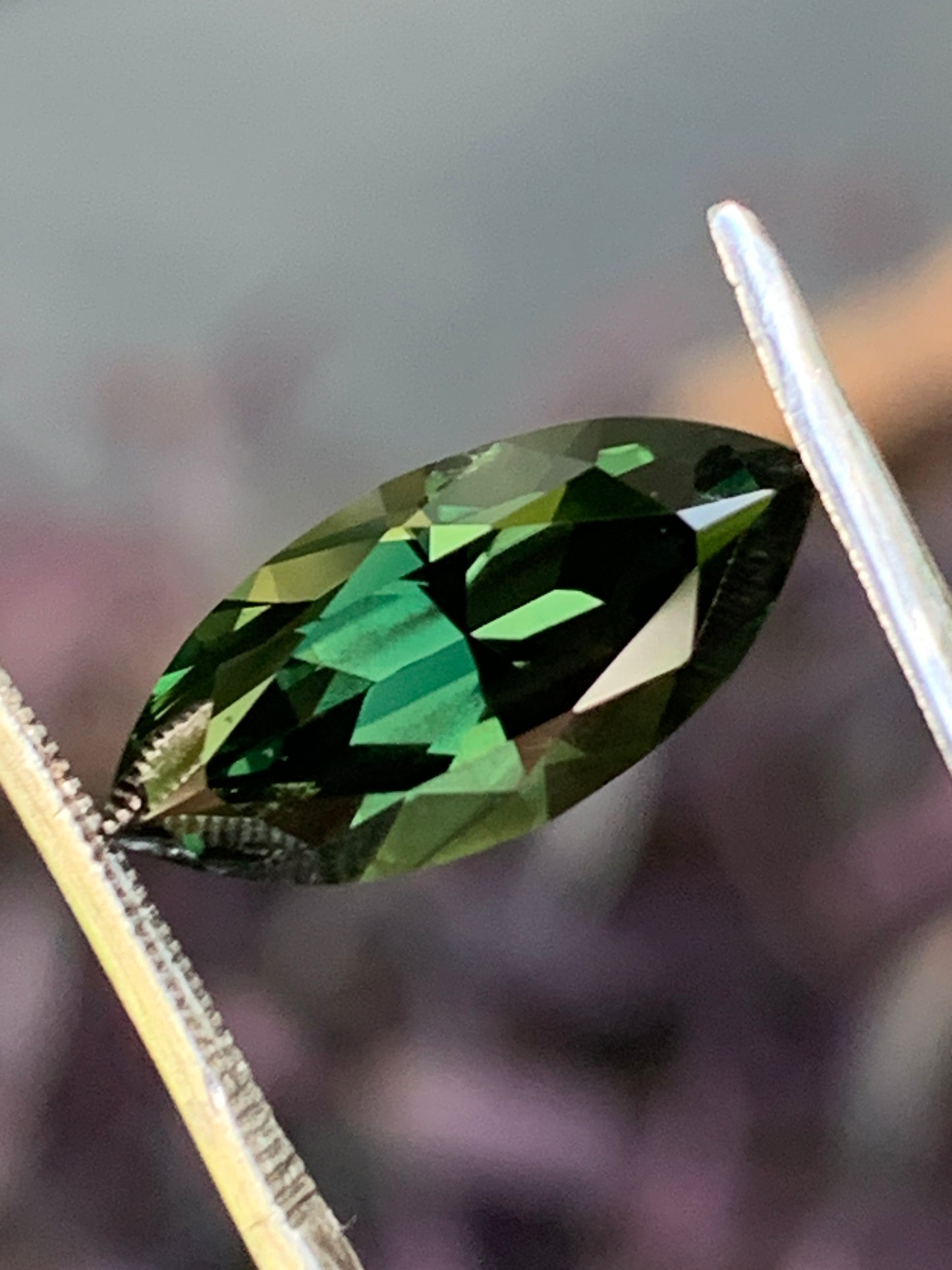 5.06ct Green Marquise sapphire - unheated