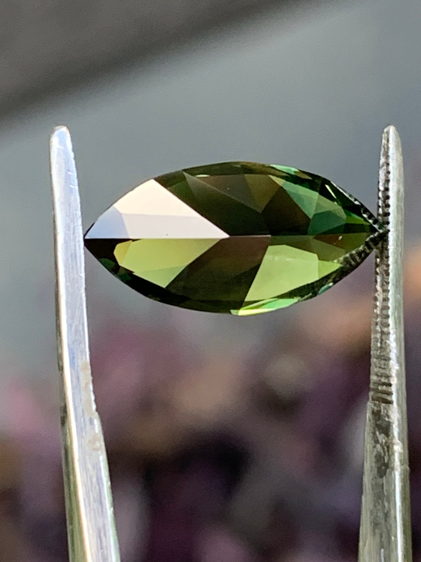 5.06ct Green Marquise sapphire - unheated
