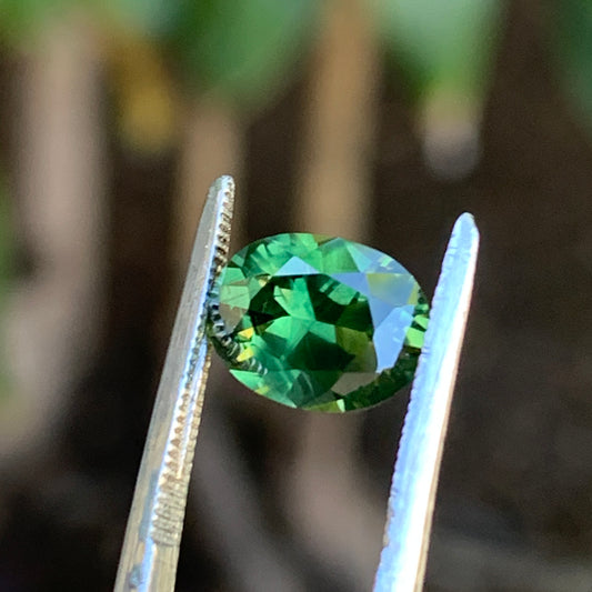 1.83ct Green Parti  Oval Australian Sapphire - unheated