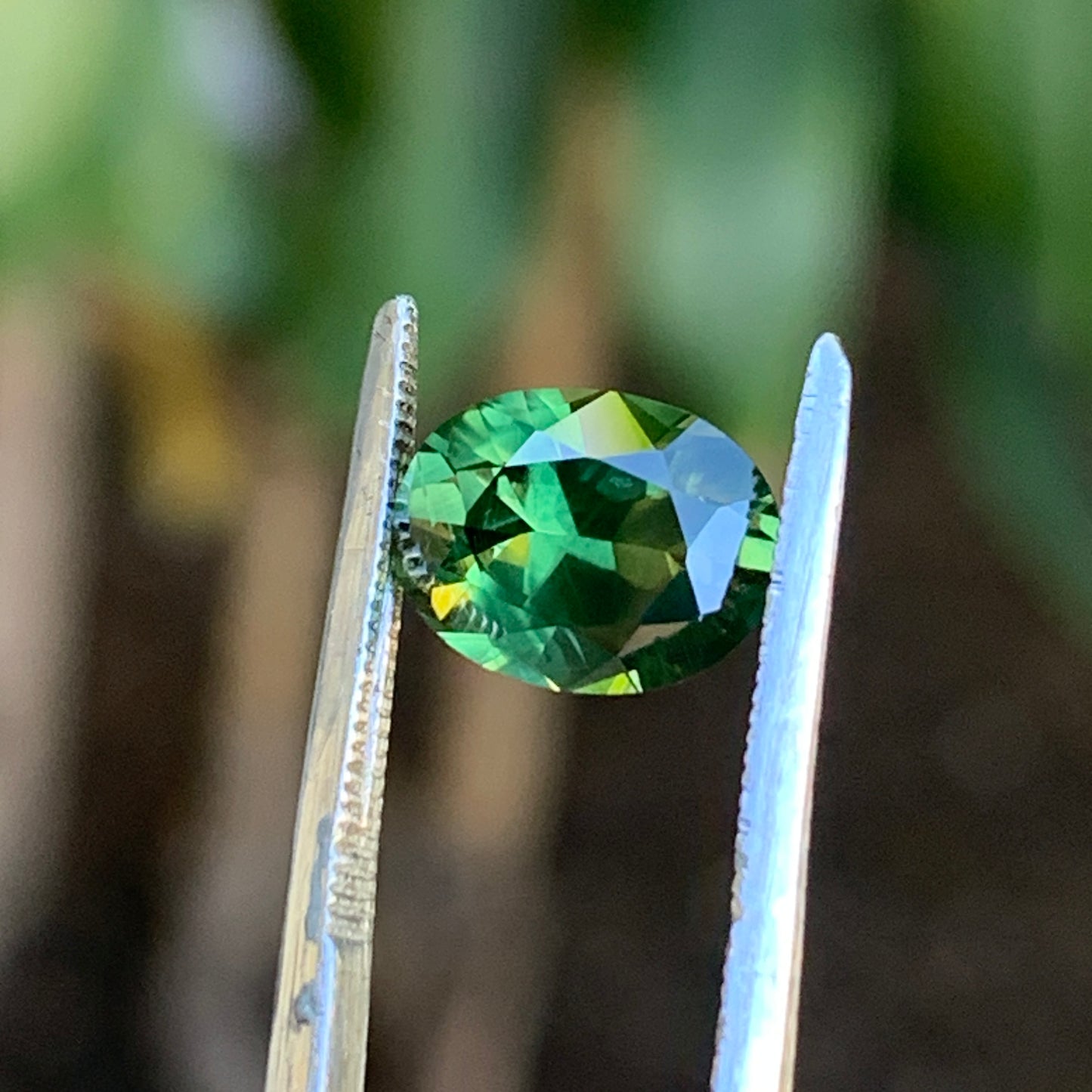 1.83ct Green Parti  Oval Australian Sapphire - unheated