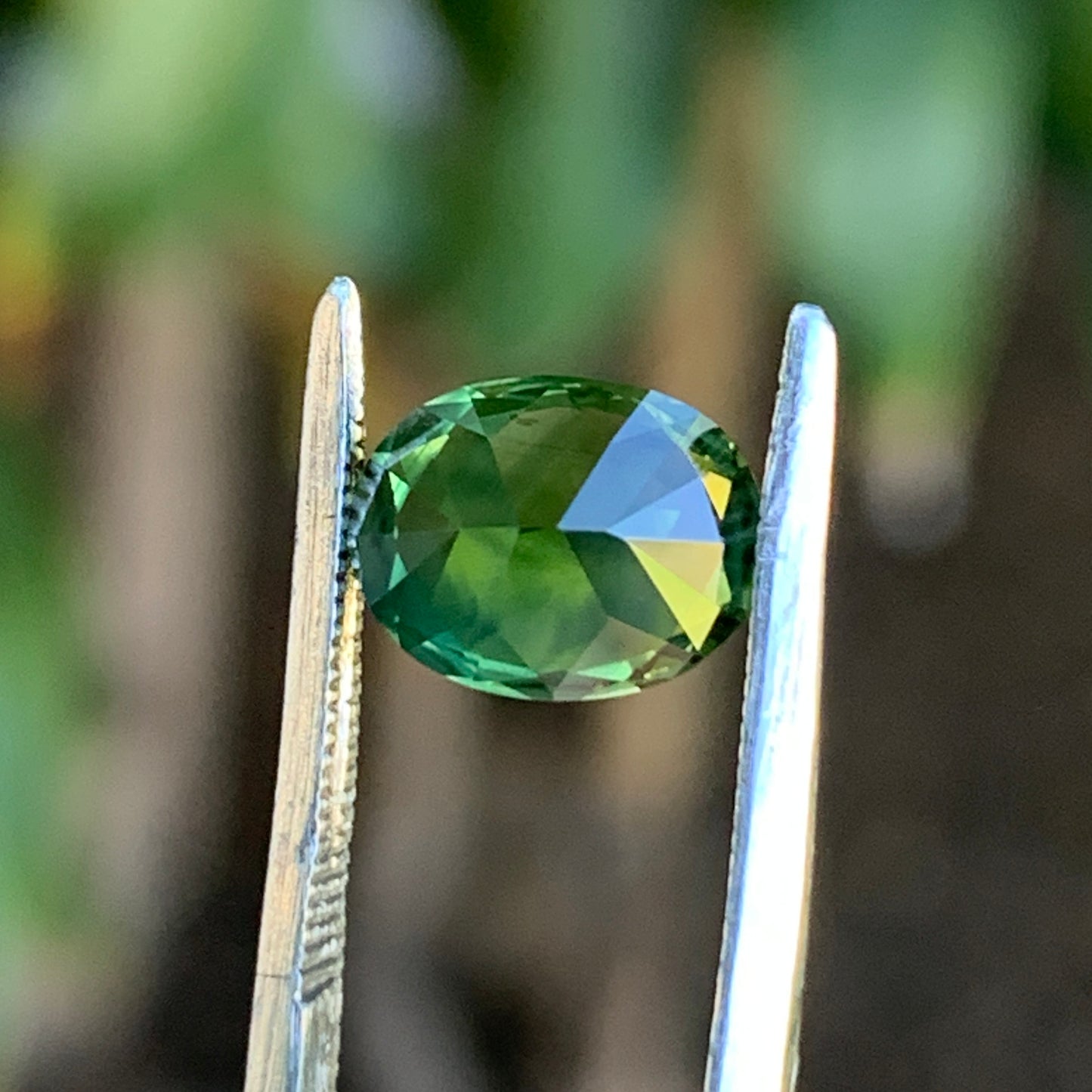 1.83ct Green Parti  Oval Australian Sapphire - unheated