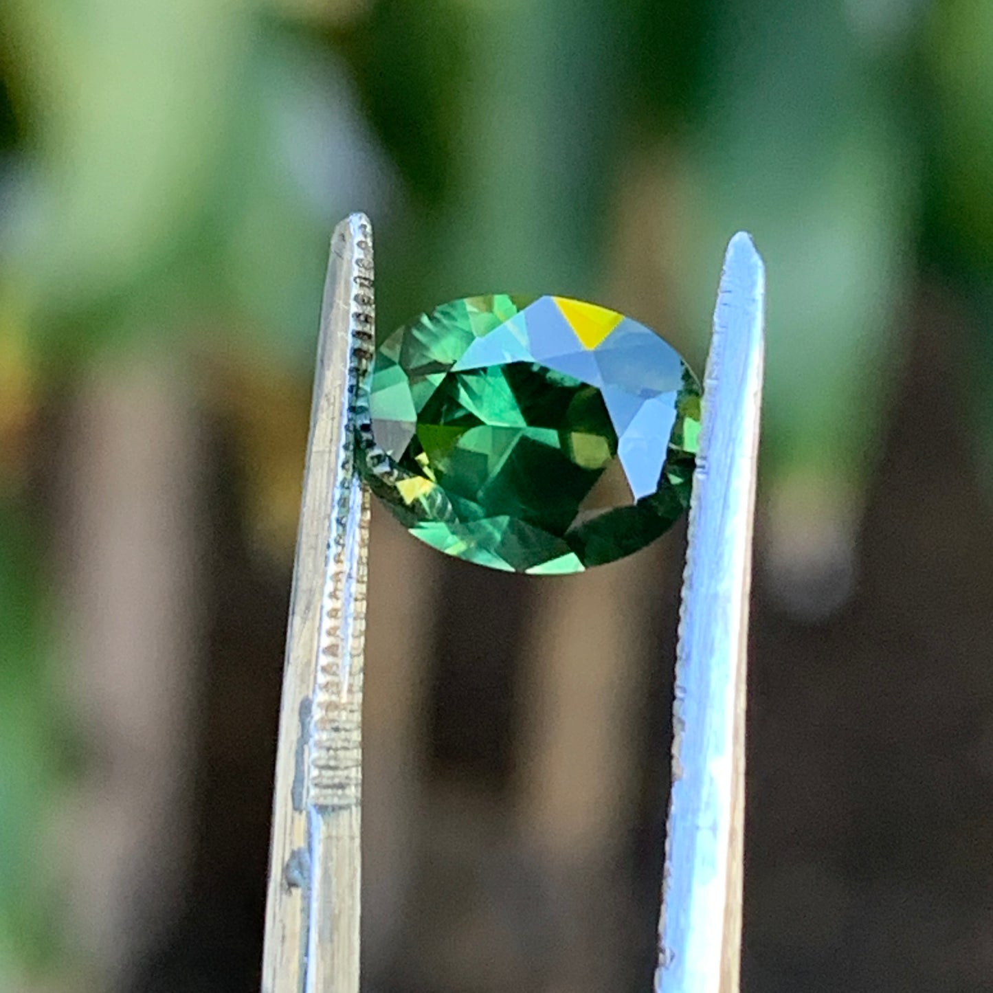 1.83ct Green Parti  Oval Australian Sapphire - unheated