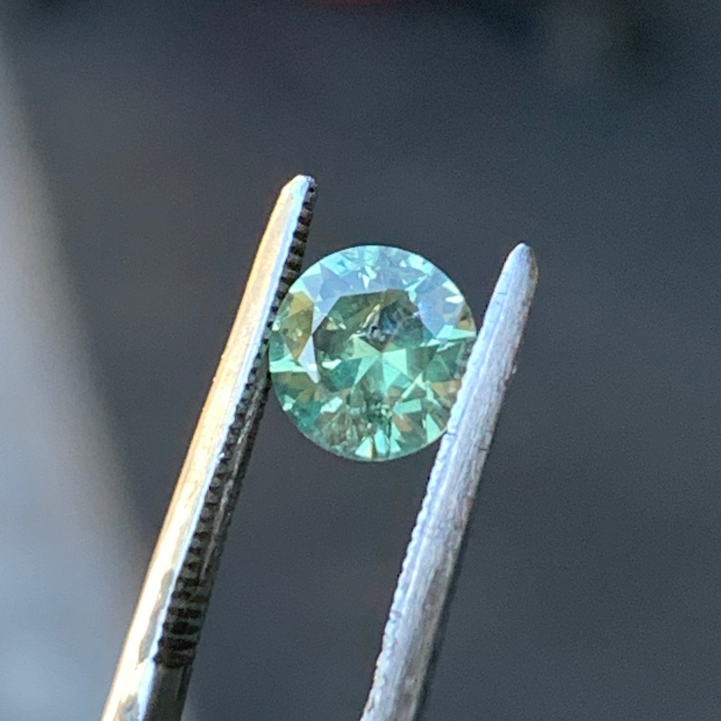 .78pt teal round Australian sapphire - unheated