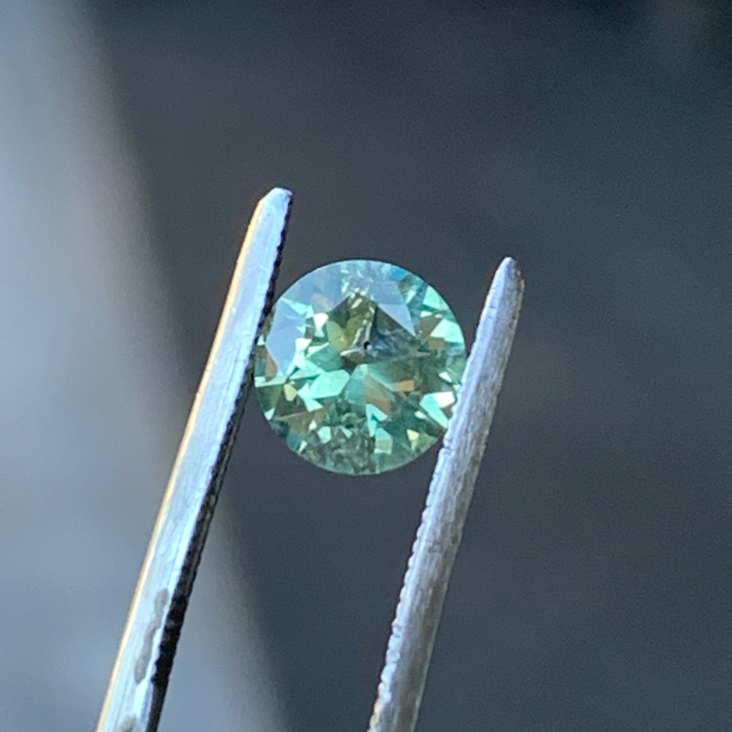 .78pt teal round Australian sapphire - unheated
