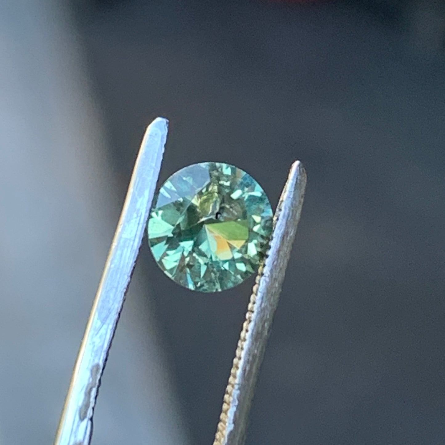 .78pt teal round Australian sapphire - unheated