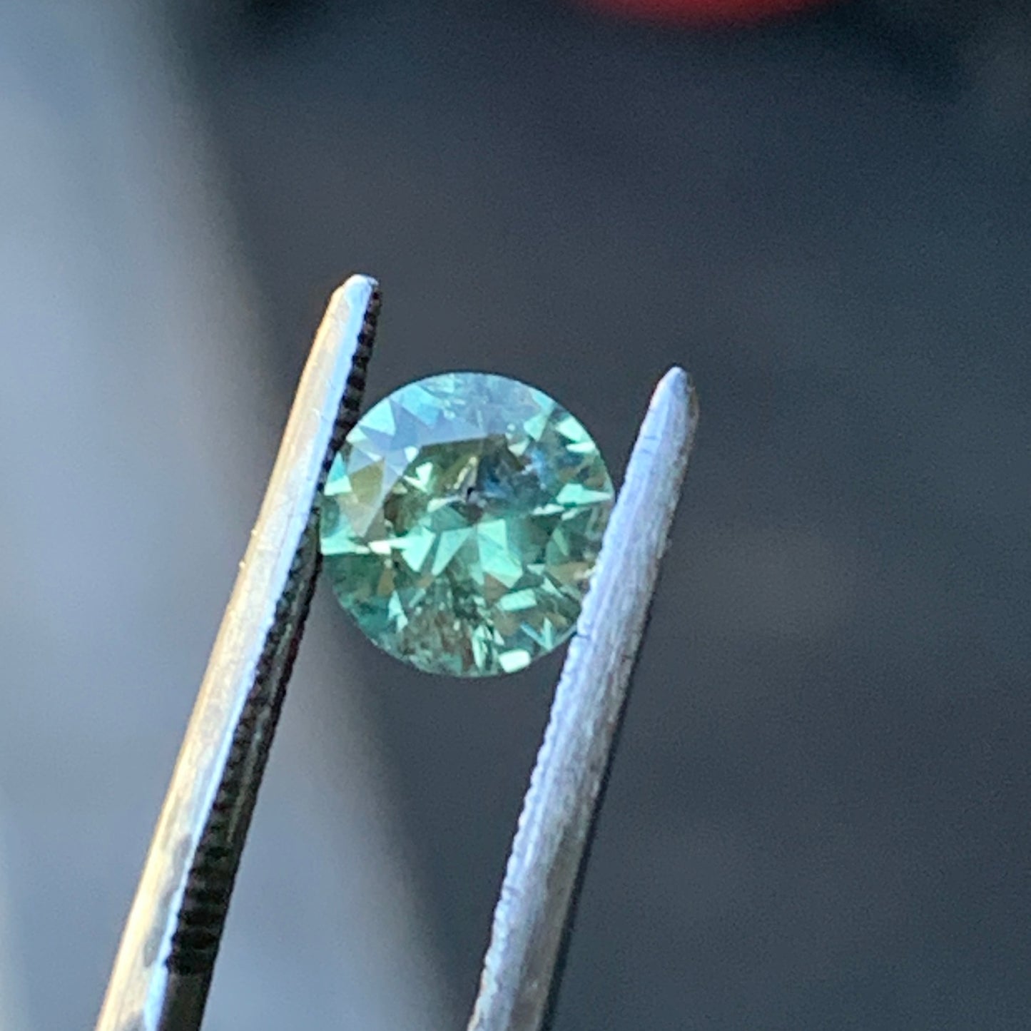 .78pt teal round Australian sapphire - unheated
