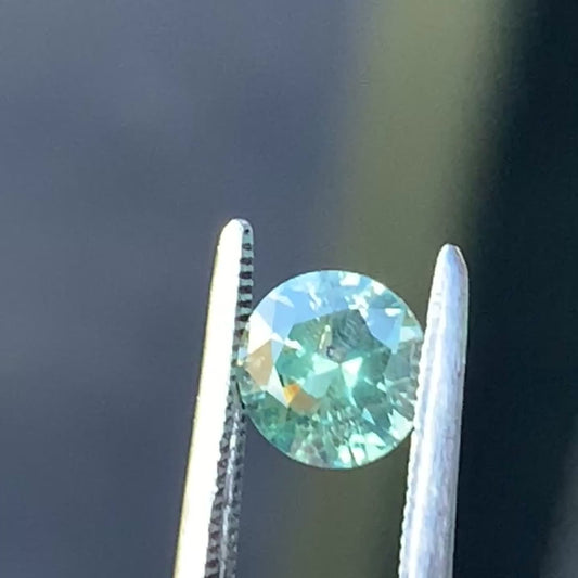 .78pt teal round Australian sapphire - unheated